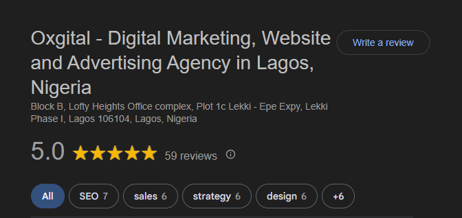 Google positive review