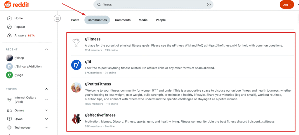 Screenshot: How to Identify Niche Keywords on Reddit