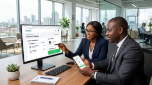 A modern healthcare website displayed on desktop and smartphone screens