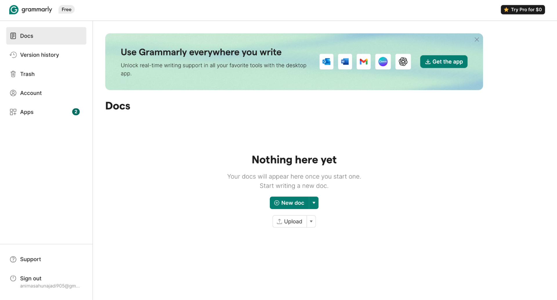 Screenshot: 5. Grammarly