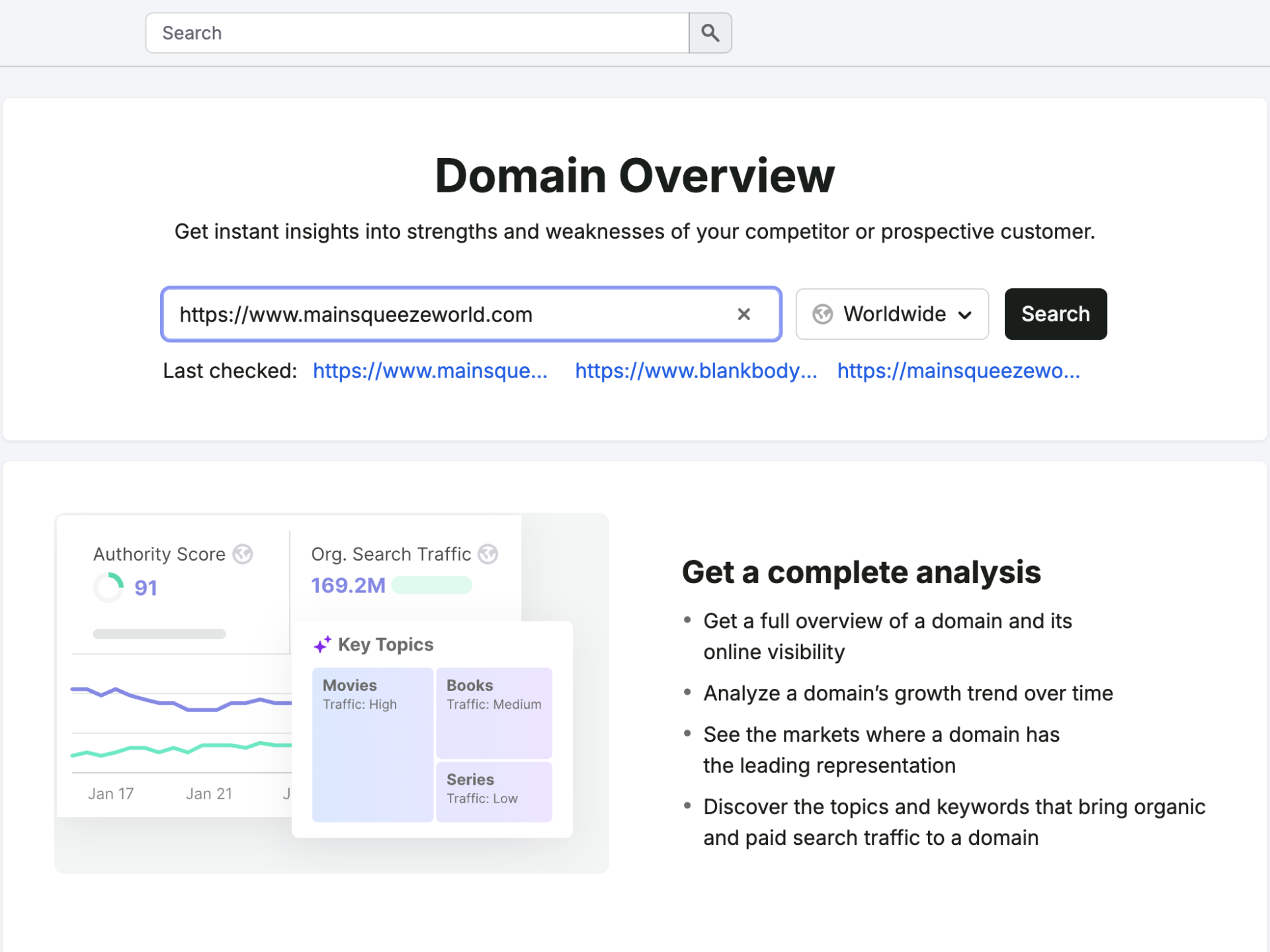 Screenshot: Competitor Research and Market Gaps
