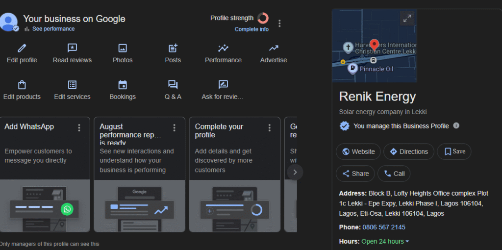 Google Business Page