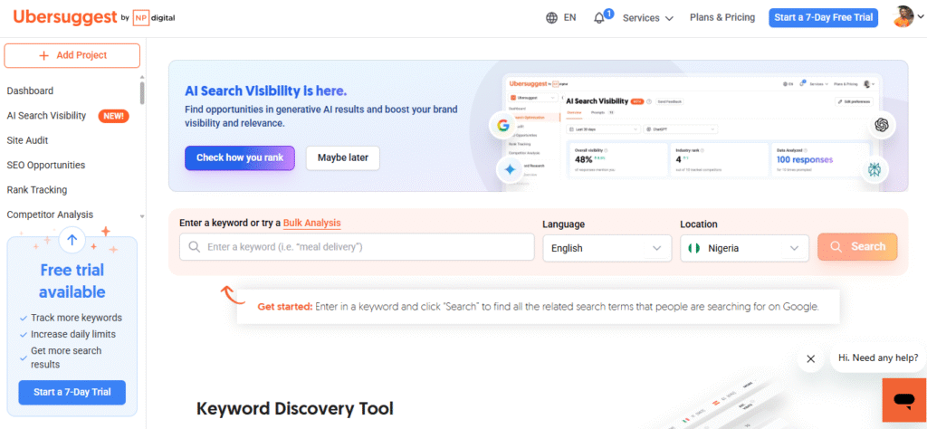 Ubersuggest