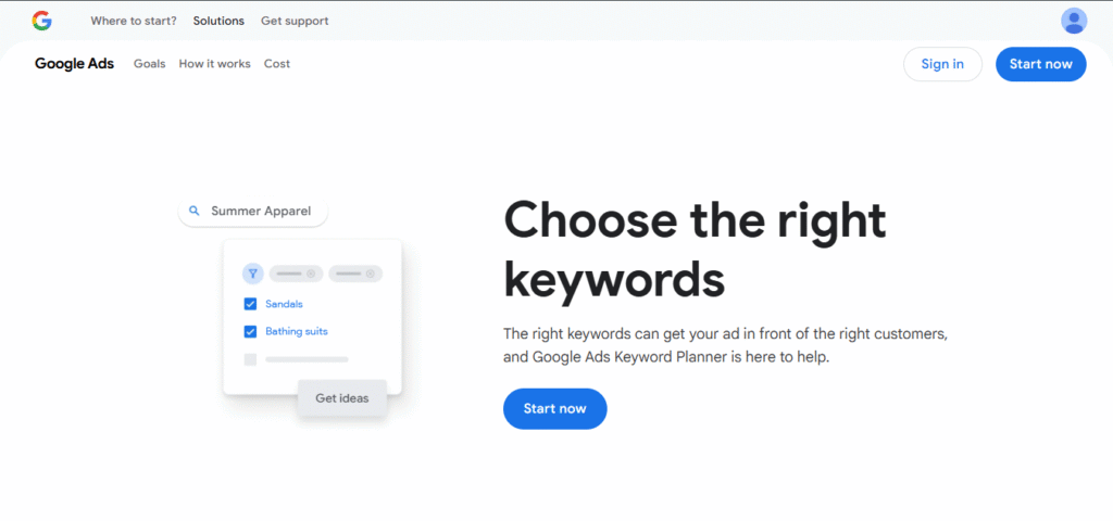 Google Ads Keyword Planner