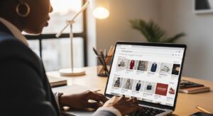 A man using a laptop