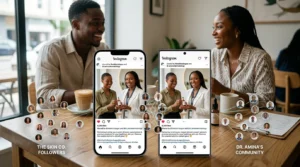A Instagram collaboration between two Nigerian businesses with overlapping audiences