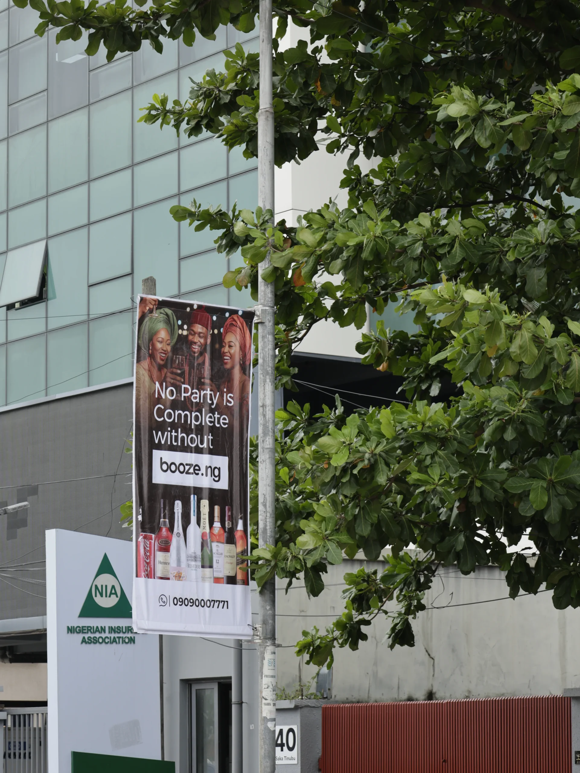 Oxgital's outdoor advertising strategy for Booze.ng featuring lifestyle-focused billboard creatives