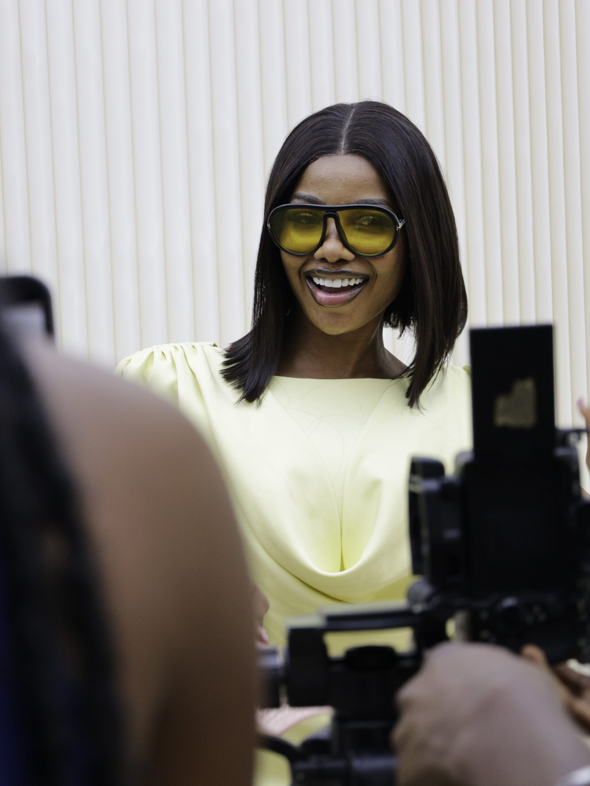 Oxgital video production shoot featuring Nigerian influencer Tacha for Crown Mane Hair.