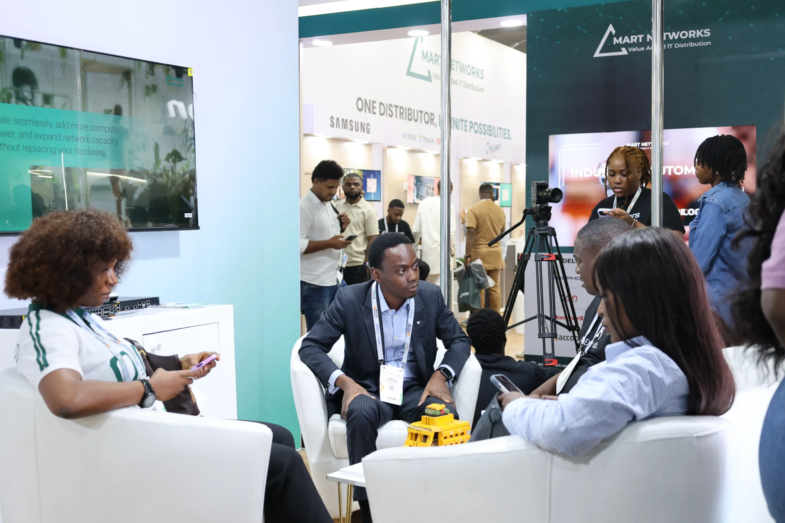 Fraudspect team engaging with visitors and technology leaders during GITEX Nigeria 2026