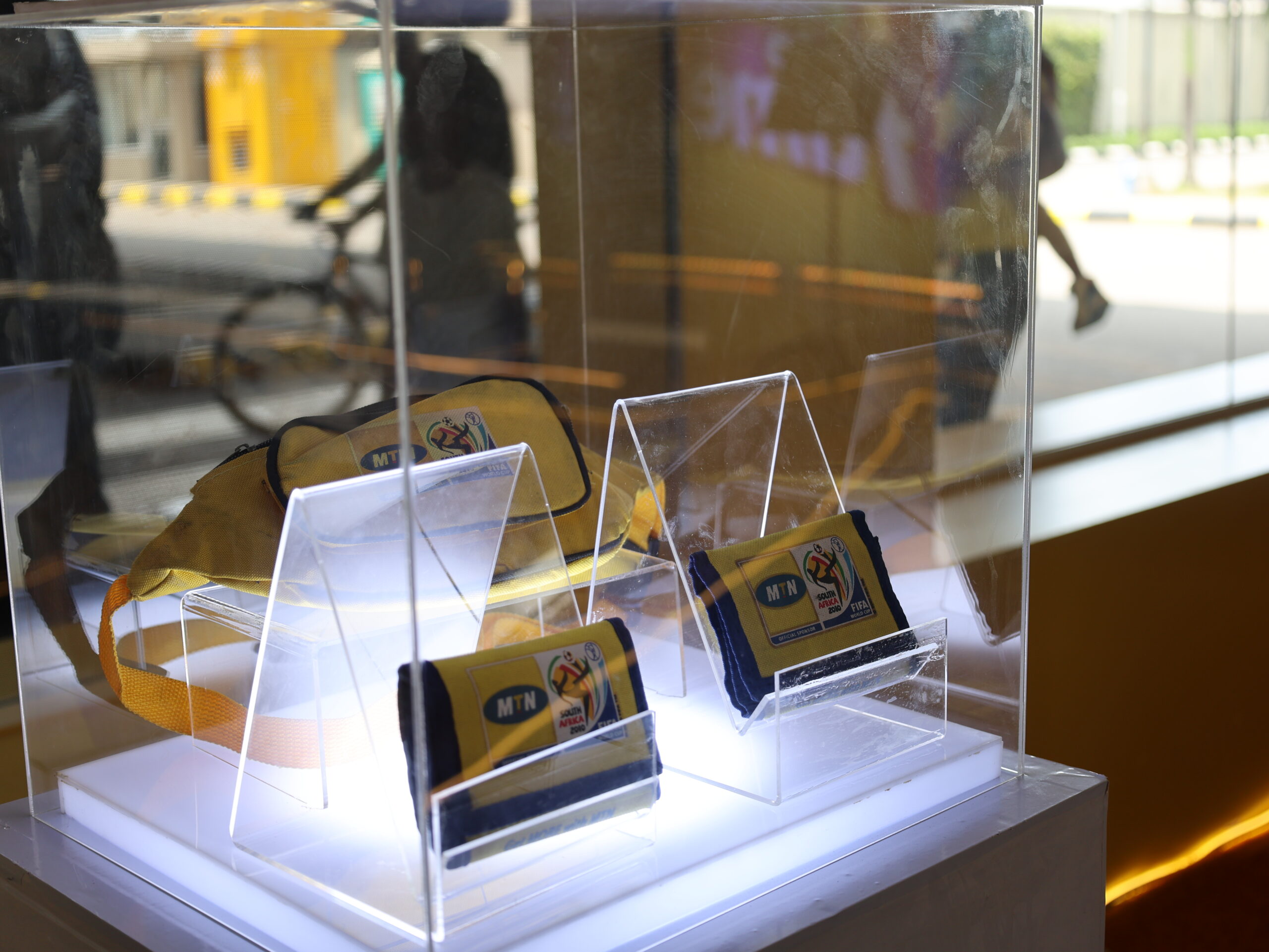 Vintage MTN wallet featured in Oxgital's media production for MTN's 25th anniversary celebration.